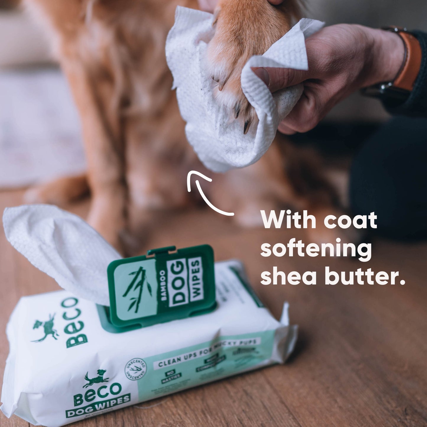 Beco Bamboo Dog Wipes, Unscented