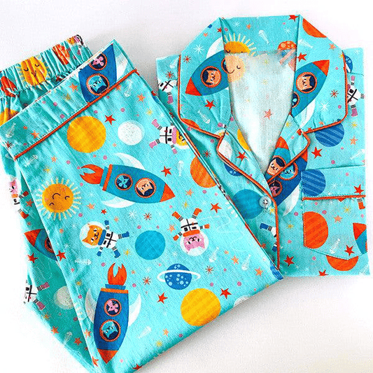 Blue Space Cat Pyjamas