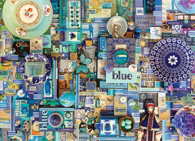 Cobble Hill Blue 1000 Piece Jigsaw Puzzle