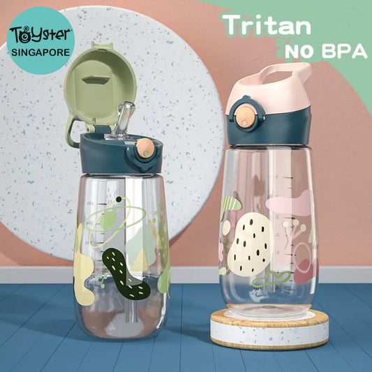 Bpa Free 450Ml Cute Kids Water Bottle With Straw