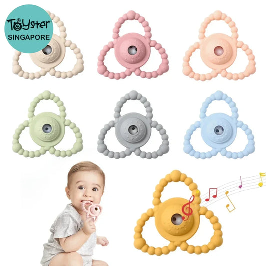 Bpa Free Food Grade Silicone Music Rattle Toy