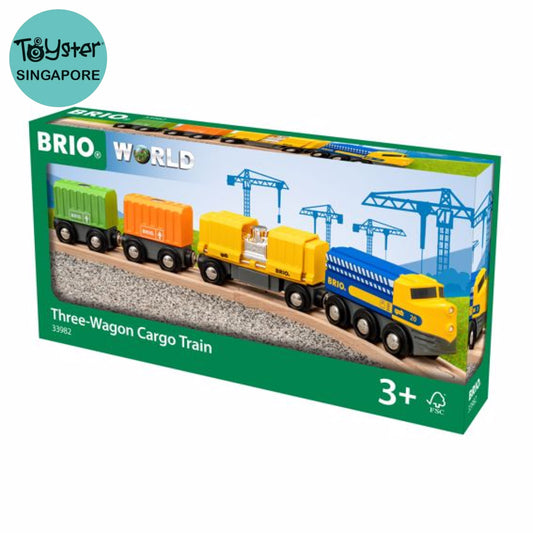 Brio Three-Wagon Cargo Train Brio