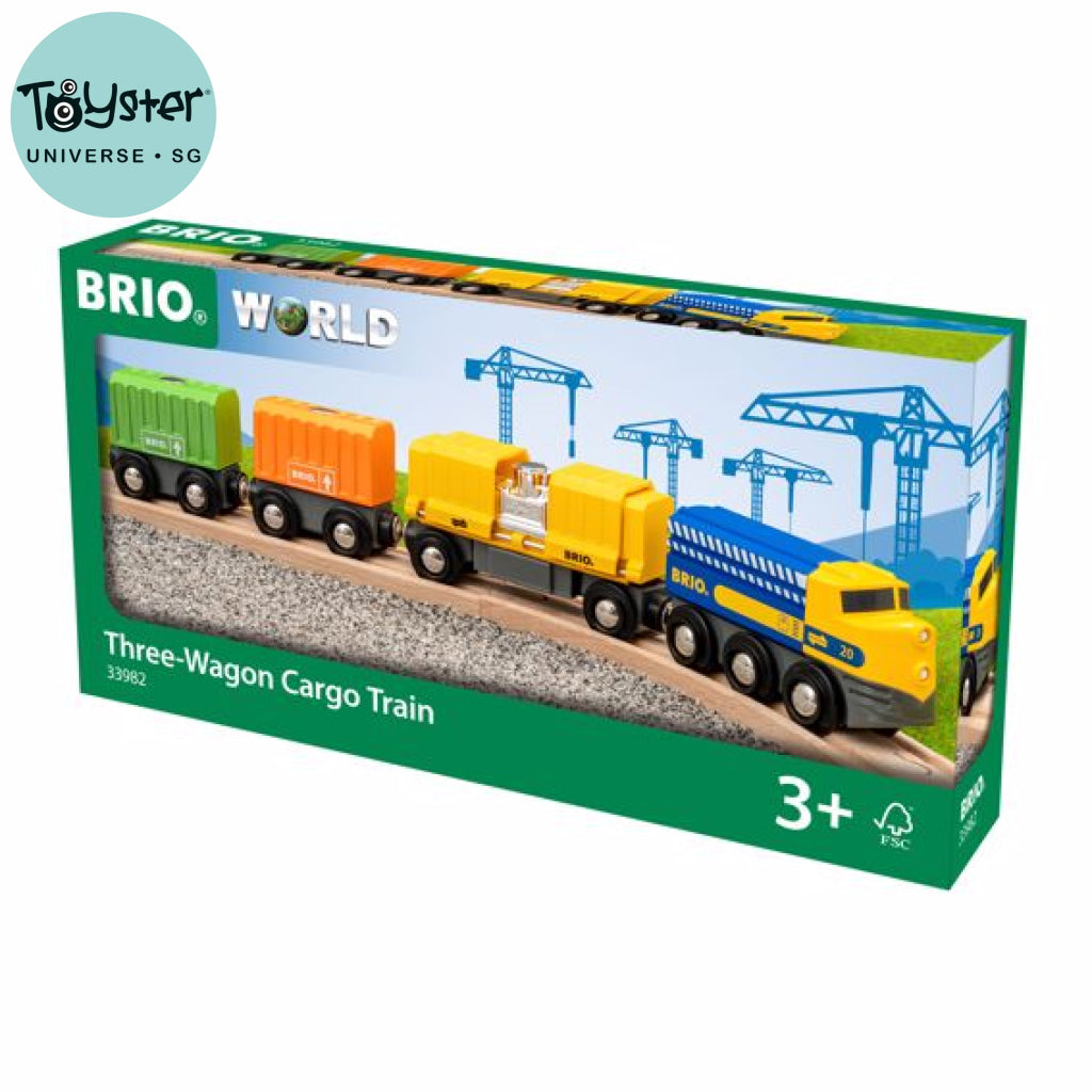 Brio Three-Wagon Cargo Train Brio