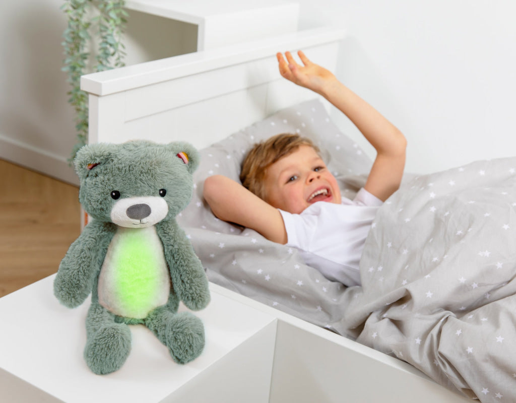Brody the Bear Sleeptrainer with Nightlight and Sound Machine
