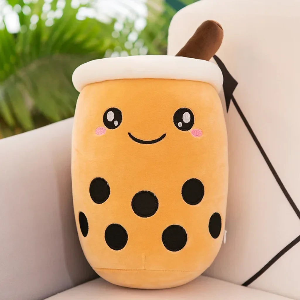 Bubble Tea Boba Plushie - brown round eyes AX / about 32-35cm