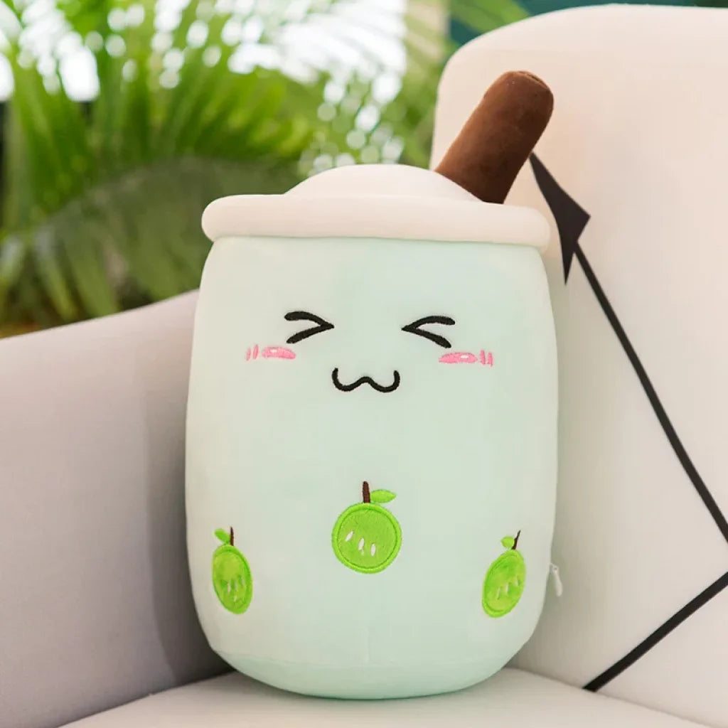 Bubble Tea Boba Plushie - green close AX / about 32-35cm