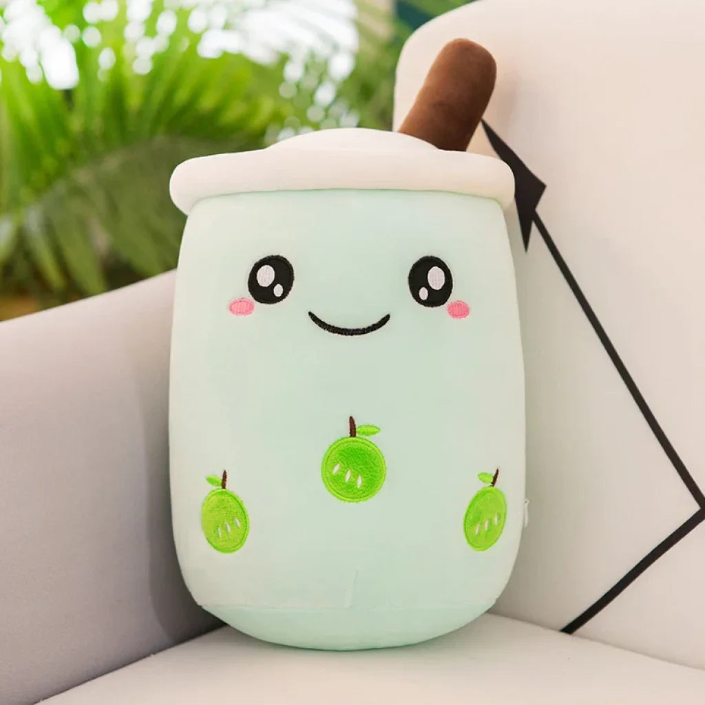 Bubble Tea Boba Plushie - green roubd AX / about 32-35cm