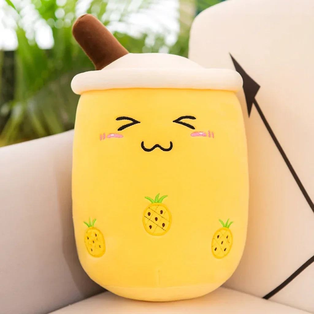Bubble Tea Boba Plushie - yellow close AX / about 32-35cm