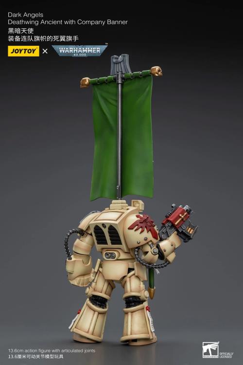 JOYTOY Warhammer 40K Dark Angels Deathwing Ancient with Company Banner JT9176