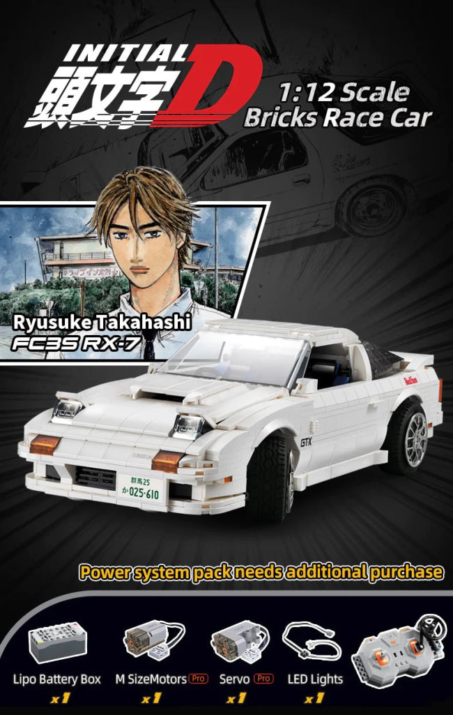 Cada Initial D 1: 12 Mazda Rx-7 Fc3S C61022W - Non-Motorized
