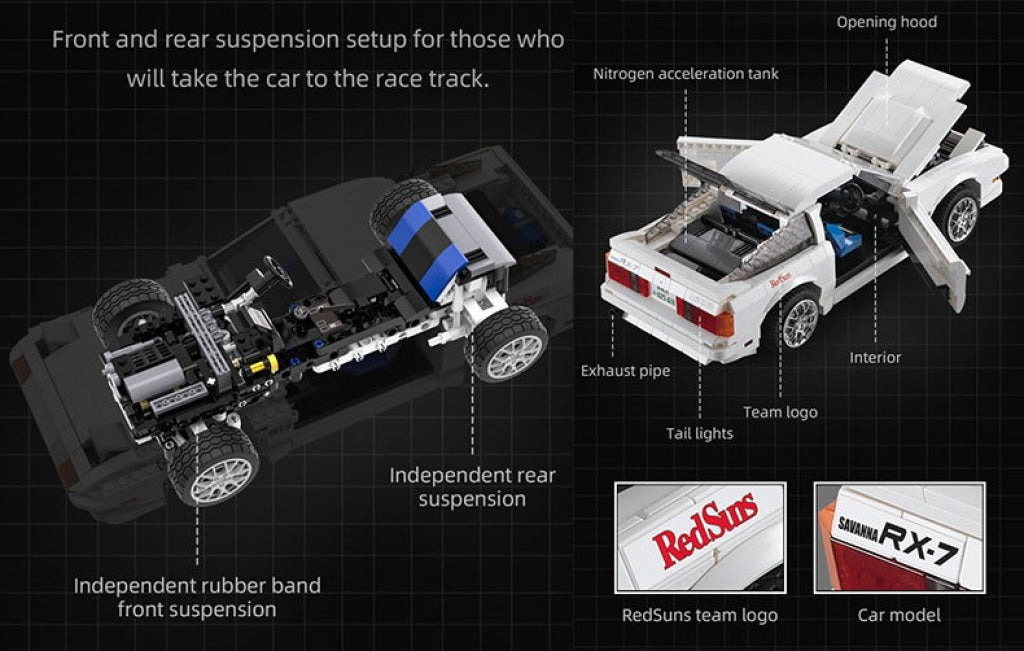 Cada Initial D 1: 12 Mazda Rx-7 Fc3S C61022W - Non-Motorized