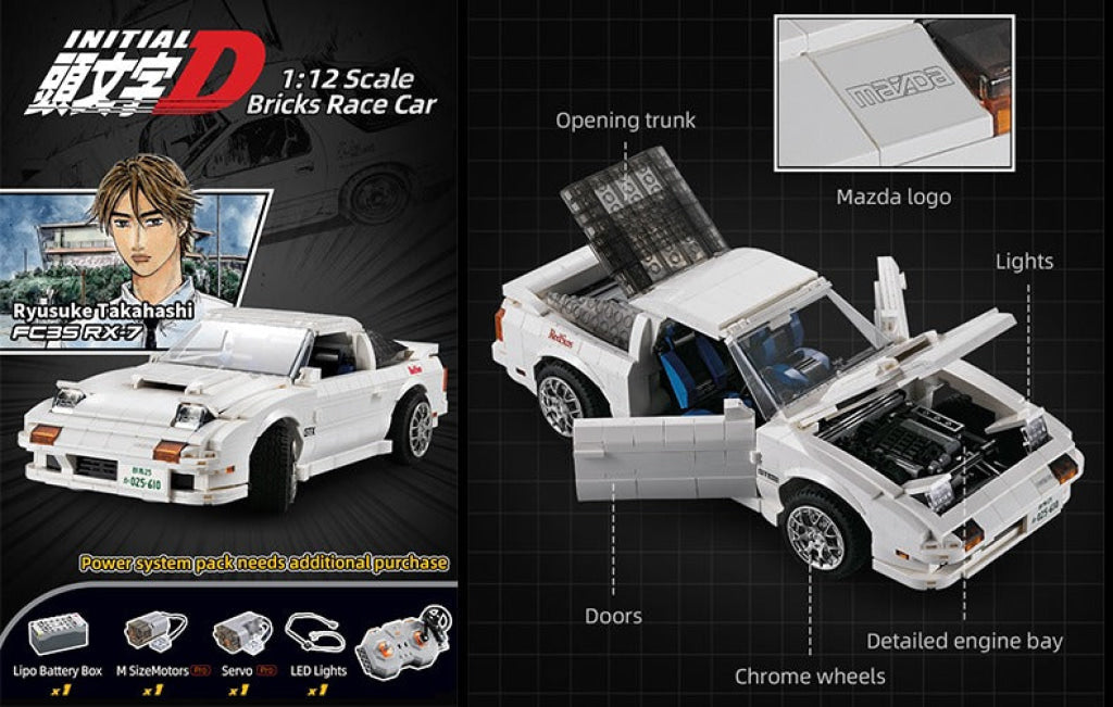 Cada Initial D 1: 12 Mazda Rx-7 Fc3S C61022W - Non-Motorized