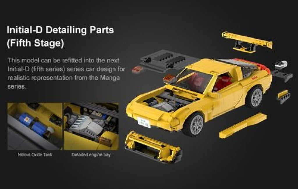 Cada Initial D 1:12 Mazda Rx-7 Fd3S C61023W - Non-Motorized