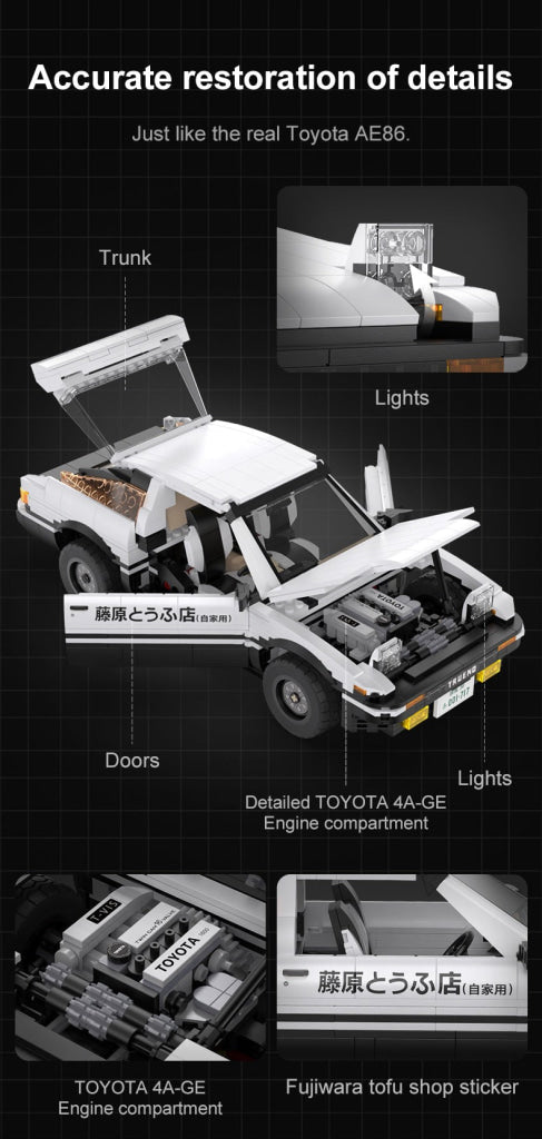 Cada Initial D 1:12 Toyota Trueno Ae86 C61024W