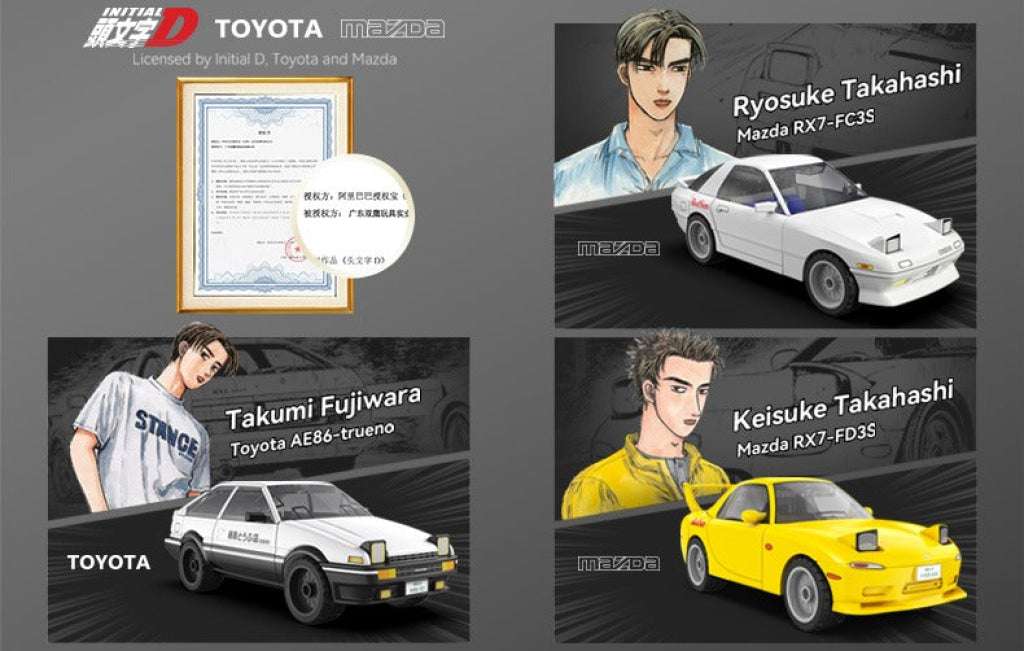Cada Initial D 1:35 Mazda Rx-7 Fd3S C55017W