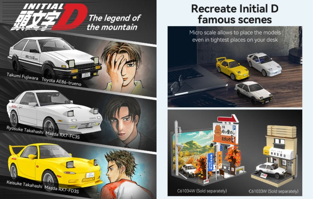 Cada Initial D 1:35 Mazda Rx-7 Fd3S C55017W
