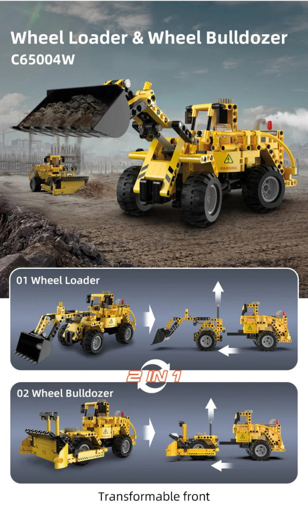 Cada Wheel Loader & Bulldozer 2 In 1 Set C65004W