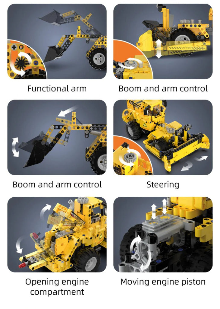 Cada Wheel Loader & Bulldozer 2 In 1 Set C65004W