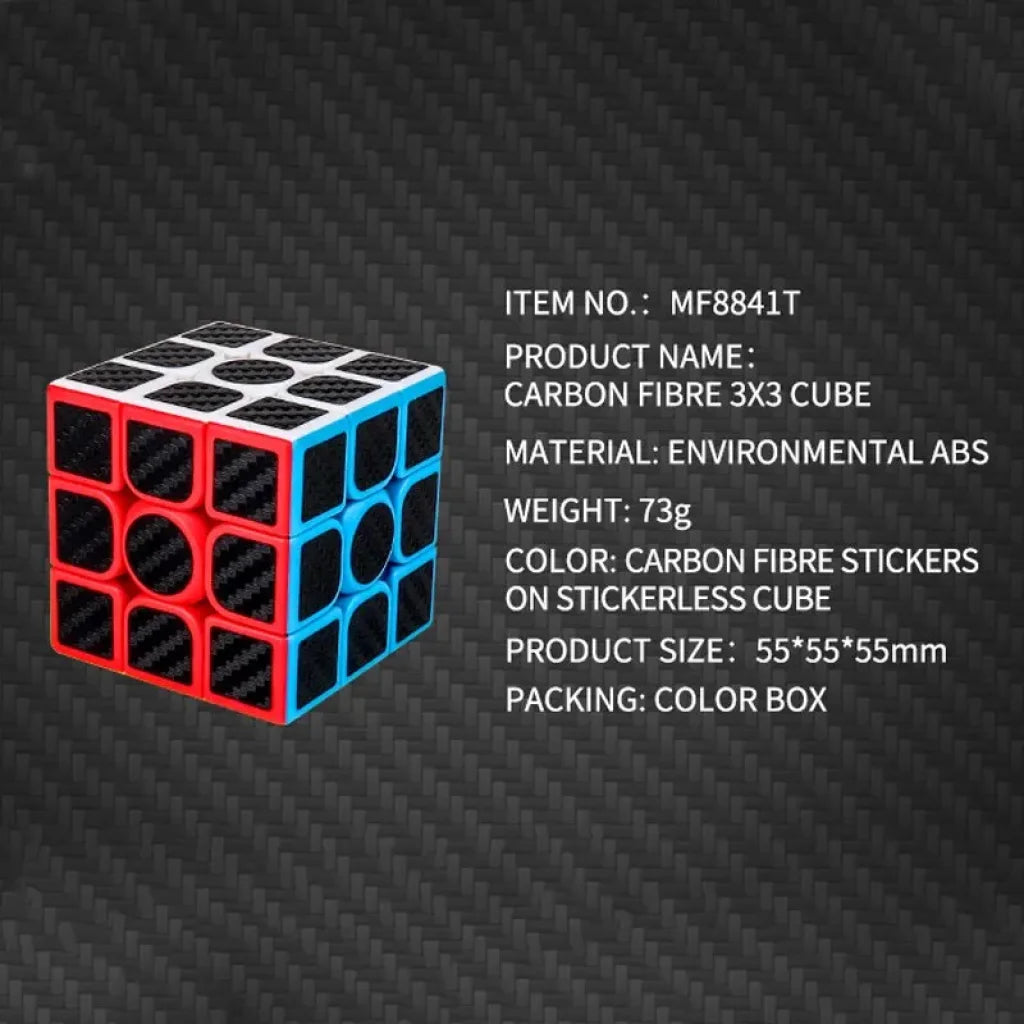 Carbon Fiber Sticker 3X3X3 Magic Cube