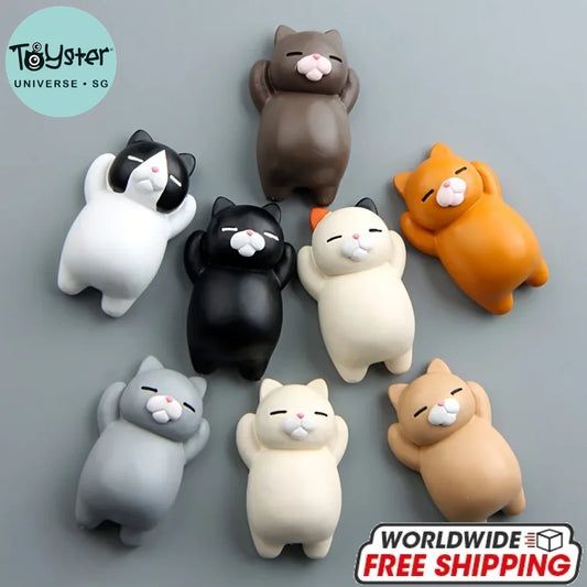 Cat refrigerator magnets 6/8Pcs