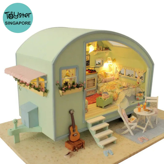 Charming Diy Miniature Caravan House With Furniture