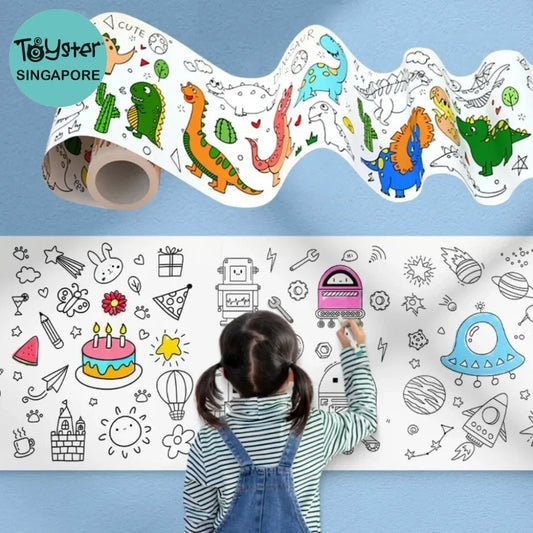 Children’s Coloring Roll Sticky Paper Graffiti Scroll