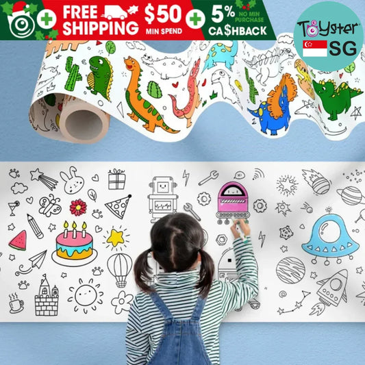 Children’s Coloring Roll Sticky Paper Graffiti Scroll