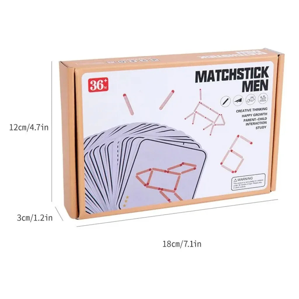 Fun Match Sticks Children's Wooden Match Game Stick Geometric Logic Thinking - TOYSTER ...