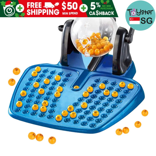 Classic Family Large Bingo Lotto Game Set Rotary Cage Revolving Machine