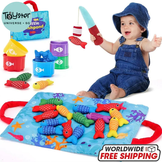 Cloth Fishing Game with Stacking Cups