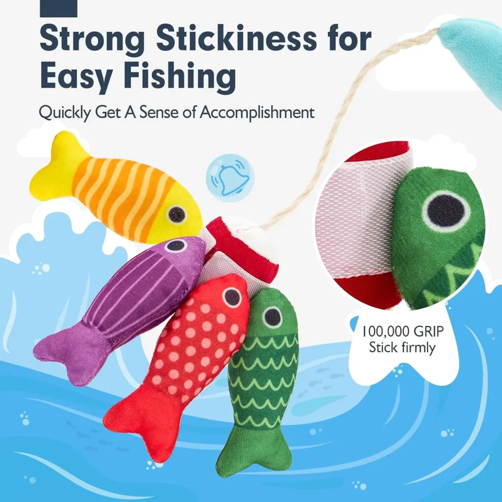 Cloth Fishing Game with Stacking Cups