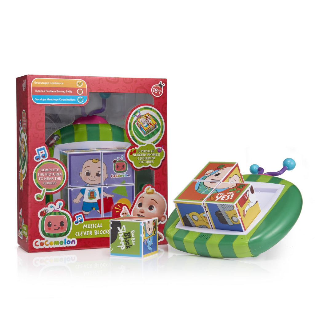 Cocomelon Musical Clever Blocks Reading Toys
