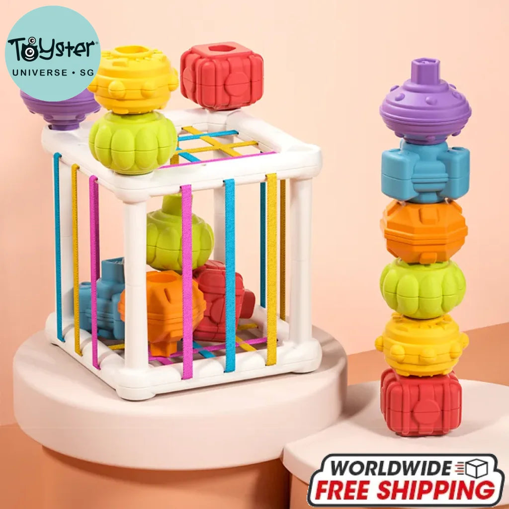 Colorful Cube Sorting Game Shape Blocks