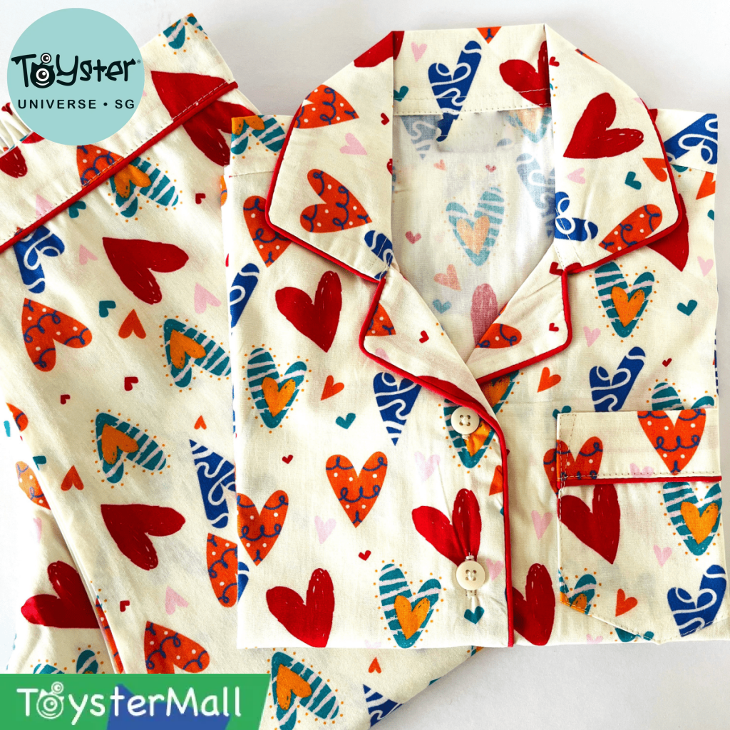 Pyjamas Colorful Colorful Hearts Pyjamas – Toyster Universe Singapore