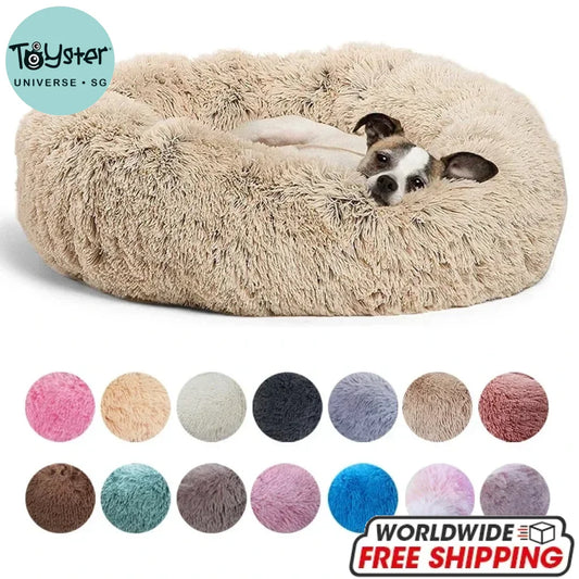 Cosy Round Plush Pet Bed 40-90cm