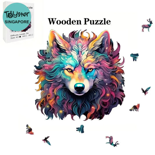 Creative Animal Wolf Wooden Puzzle