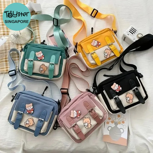 Crossbody Canvas Bag For Girls Student