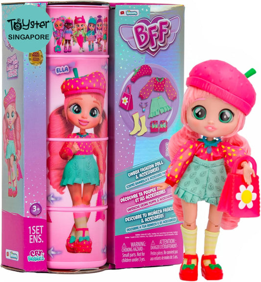 Cry Babies Bff Ella Fashion Doll With 9 + Surprises