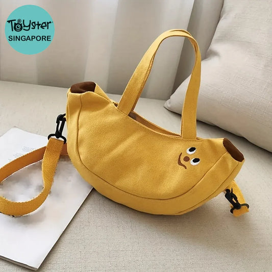 Cute Banana Shoulder Hand-Held Canvas Bag