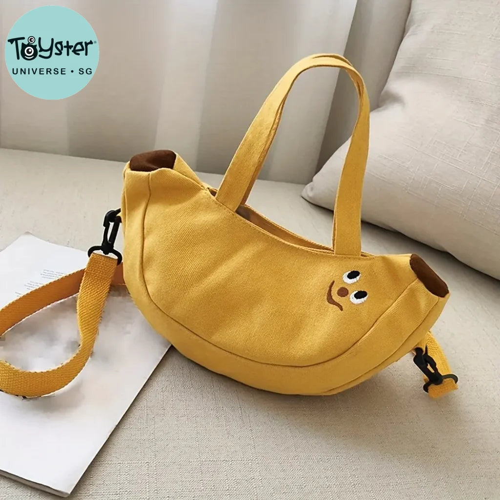 Cute Banana Shoulder Hand-Held Canvas Bag