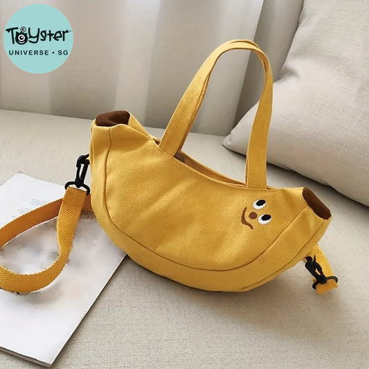 Cute Banana Shoulder Hand-Held Canvas Bag