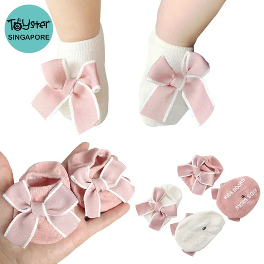 Cute Bowknot Baby Socks Soft Cotton Newborn