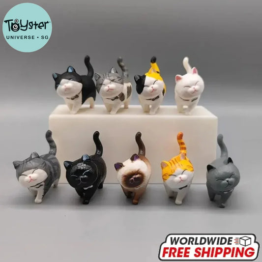 Cute Cat Ornaments Set 9pcs