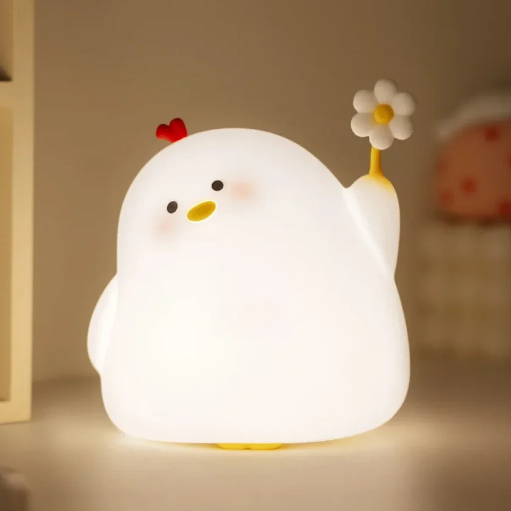 Cute Duck Led Night Light - Cold White