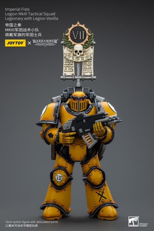 JOYTOY Imperial Fists  Legion MkIII Tactical Squad Legionary with Legion Vexilla JT9053