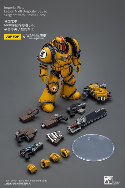 JOYTOY Imperial Fists Legion MkIII Despoiler Squad Sergeant with Plasma Pistol JT9084