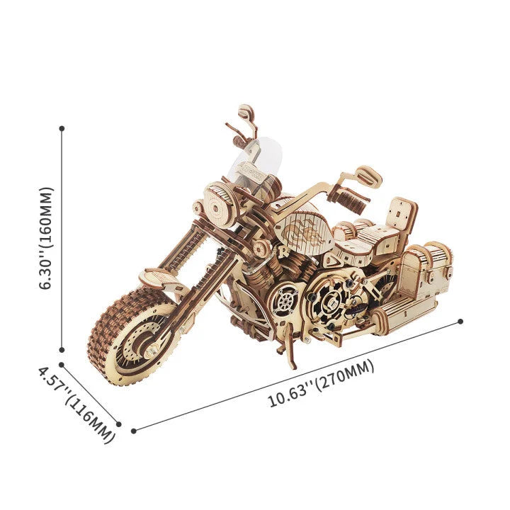 Robotime ROKR クルーザー モーターサイクル LK504 3D 木製パズル