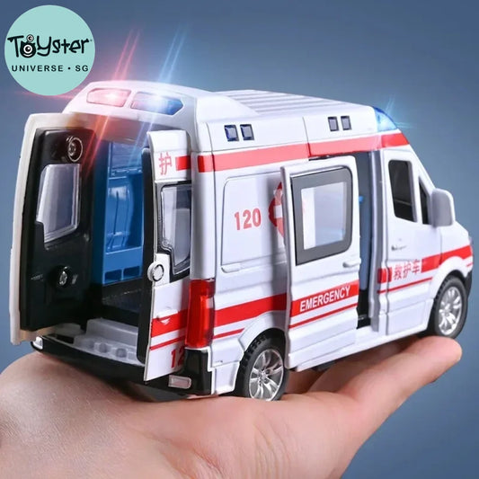 Die-cast Ambulance Fire-Truck Police Mini Car 1:32