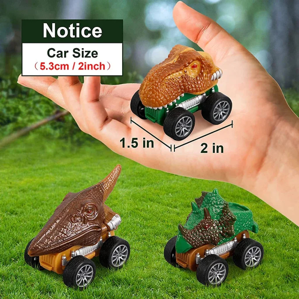 Dinosaur Container Storage Pull Back Vehicles