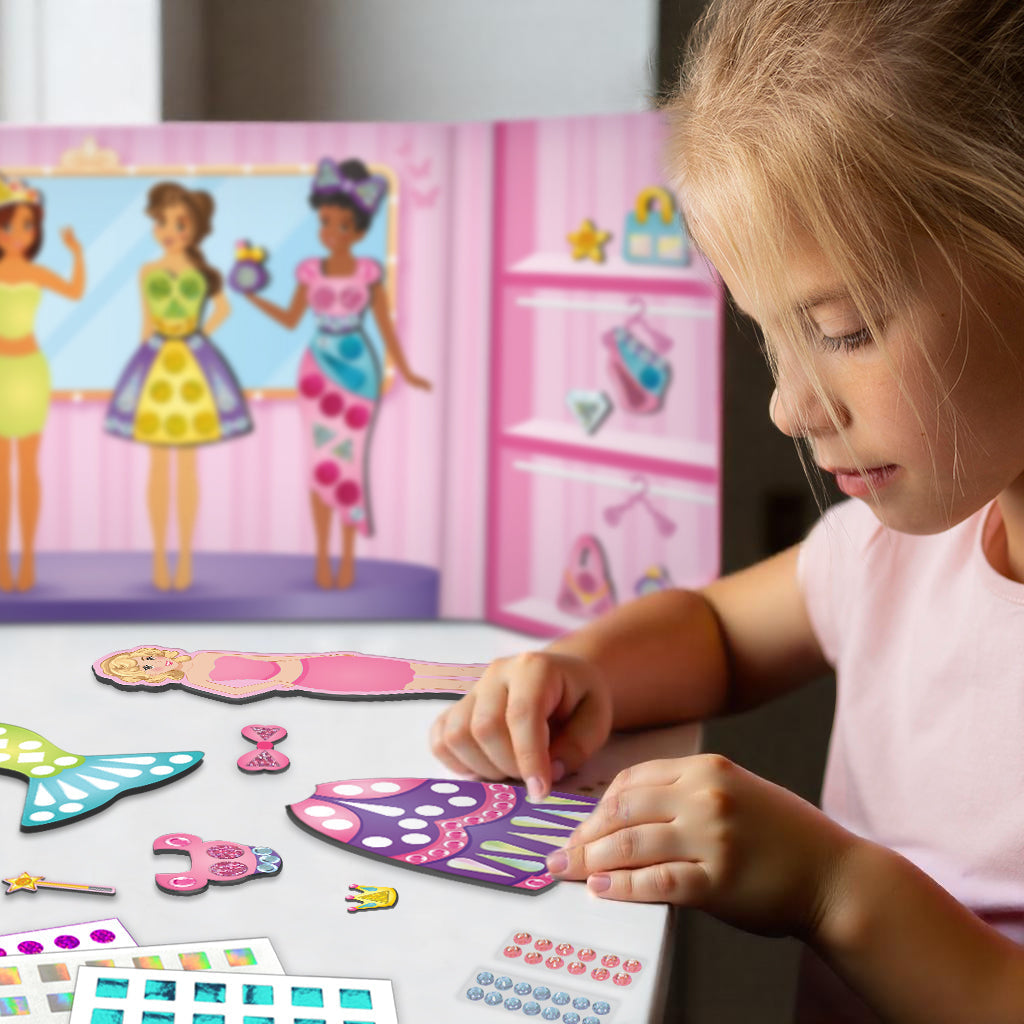 DIY Magnetic Dress Up - Princess - Magnetic